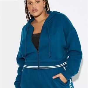 Teal Zip-Up Hoodie by LoveSick